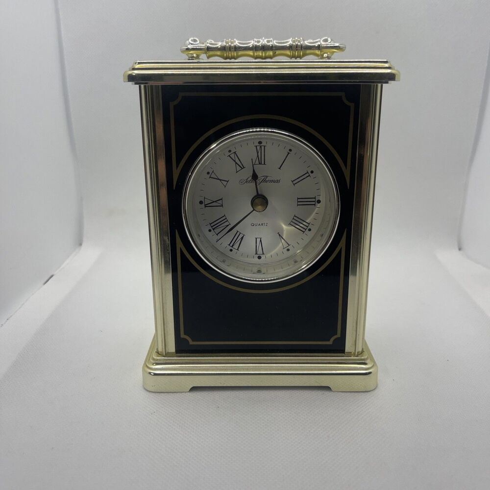 Seth Thomas Quartz Carriage Mantel Clock Model # 249 - For Parts Not Working
